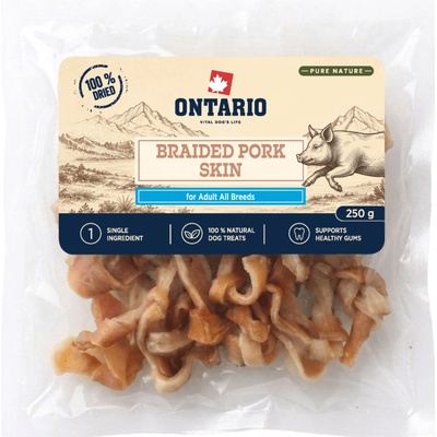 Ontario Pure Nature Sušená bravčová koža pletená 250 g