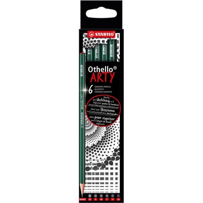 STABILO Othello ARTY grafitové tužky - 6ks /mix tvrdosí/