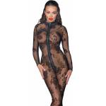  Боди гащеризон, цип и флорални мотиви, размер XL - Noir Handmade F237 (NOIR000020)