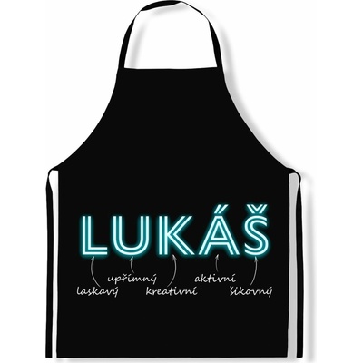 IMPAR Zástěra Mužská jména Neon Lukáš
