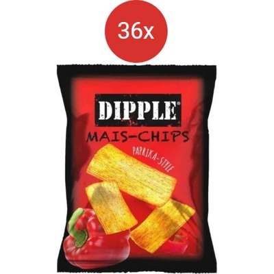 Dipple mais-chips paprika style 36x 20 g