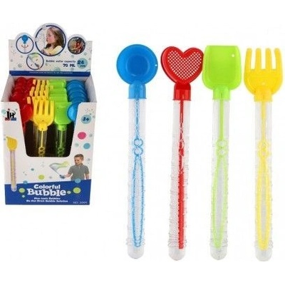 Teddies Bublifuk 70ml trubice 28cm s nářadím na písek plast 4 druhy