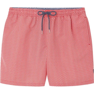 Hackett Бански гащета Hackett Grid swimming shorts - Orange (Red)