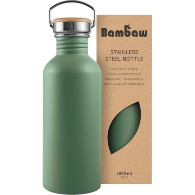 Bambaw Fľaša z nehrdzavejúcej ocele 1000 ml Sage Green