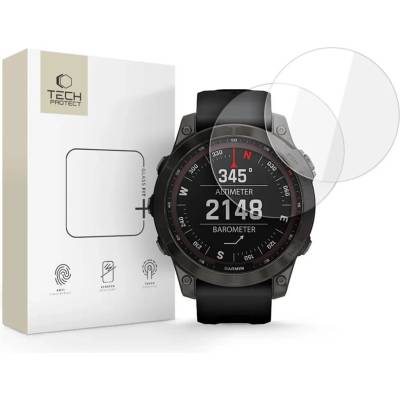 Tech-Protect glass fit+ 2-pack закалени защитни стъкла за garmin fenix 7x / 7x pro прозрачно