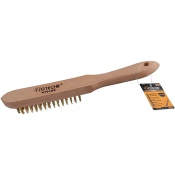 Kartáč ručný oceľový pomosadzený 4-RADOVÝ HOTECHE HT410103