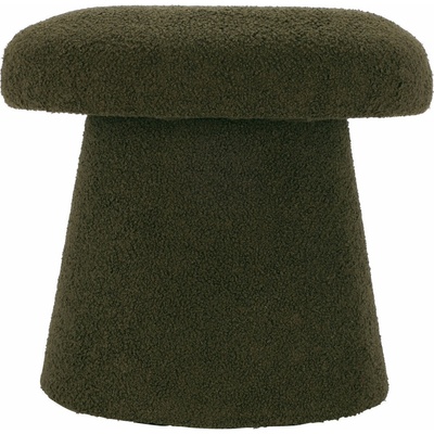Home Styling Collection Kulatý čalouněný puf TEDDY ve tvaru houby boucle, 43 × 38 cm, zelený