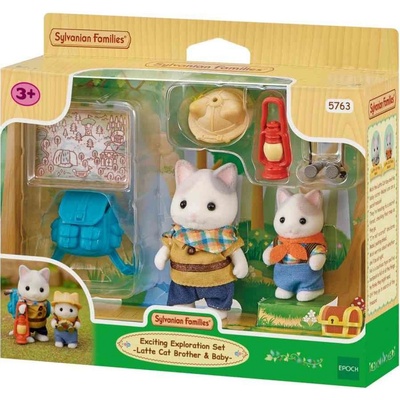 Sylvanian Families 5463 Průzkumná sada - Latte Cat Bratr a miminko