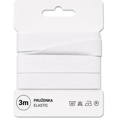 Pruženka bílá šíře 20mm délka 3m