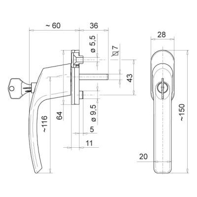 Roto Uzamykatelná okenní klika Victory 1106/ST Stříbrná – Sleviste.cz