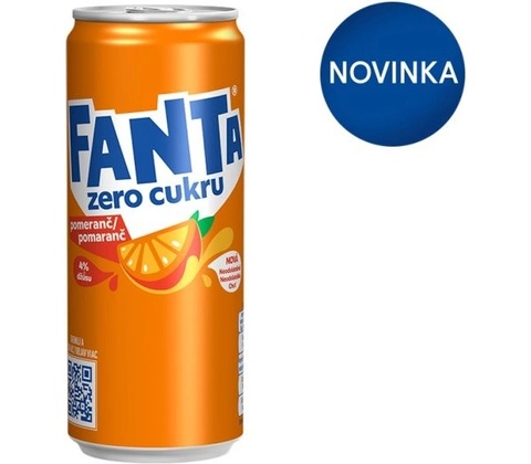 Fanta Zero pomaranč 330 ml