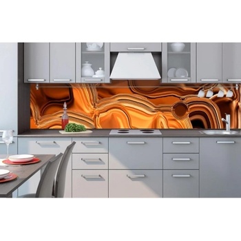 DIMEX ART s. r. o Фототапет за кухня - течен хром бронз 260 x 60 см