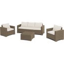 Keter California set stôl + 2 kreslá + trojsedadlová pohovka Cappuccino