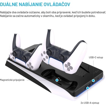 FIXED Multifunkčná stanica PlayStation 5 FIXPS5-MCS-BW