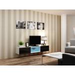 Cama meble Поставка за телевизор Cama VIGO GLASS 30/180/40 бял/черен гланц (RTV VIGO GL b/c)