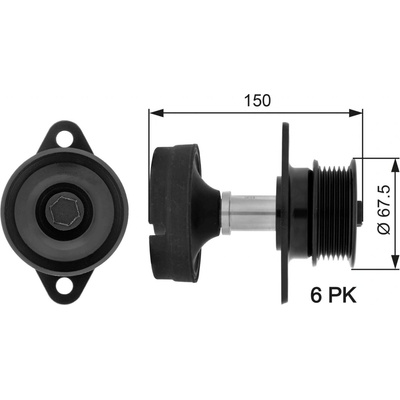 Voľnobeżka alternátora GATES OAP7045