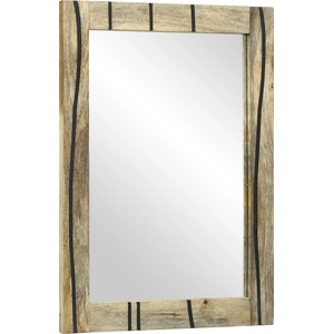 vidaXL Огледало за баня Натурално 50 x 2, 5 x 70 см Правоъгълна (4017967)
