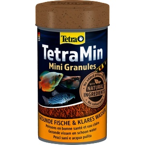 TETRA TetraMin Мини Granules (Тетрамин Мини Гранули) основна храна за всички видове декоративни рибки на бавно потъващи гранули 100 мл