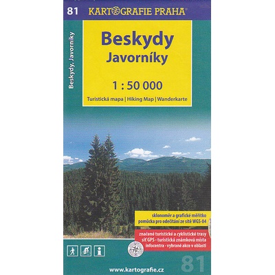 Kartografie Beskydy Javorníky turistická mapa č. 81 – Hledejceny.cz