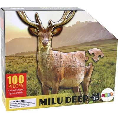 LEAN Toys Lesní zvířátka s motivem jelenů 100 dílků