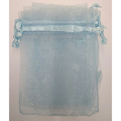 Dárkový sáček organza 7,5x10cm sv. modrá