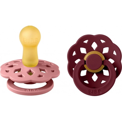 Bibs Boheme dudlíky přírodní kaučuk 2ks Dusty Pink / Elderberry – Zboží Dáma