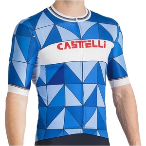 Castelli Мъжка фланелка с къс ръкав за колоездене Castelli Heritage Jersey Cycling jersey - Azzurro Italia (056-3443-0112)