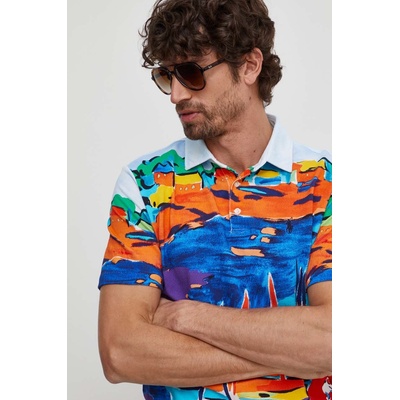 Ralph Lauren Памучна тениска с яка Polo Ralph Lauren с десен (710926273)
