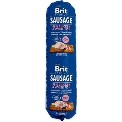 BRIT Premium Sausage Chicken & White fish 0,8 kg