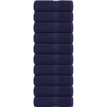 vidaXL Кърпи за гости FROGN 10 бр. тъмносини 30x50 см 360 г/м2 (136781)