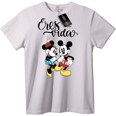 NOONEBRAND Тениска Mickey и Minnie Love - 7XL, White