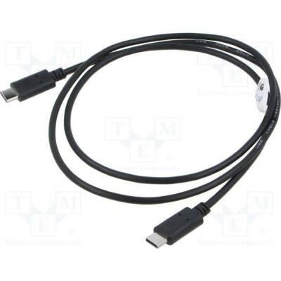 Lanberg CA-CMCM-10CU-0010-BK USB 2.0, USB C vidlice, z obou stran, zlacený, 1m, černý