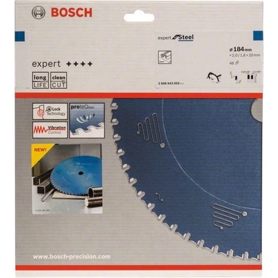 Bosch pílový kotúč na kov Expert for Steel 184 x 20 x 2,0 mm, 48 1ks 2608643055
