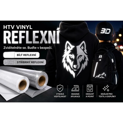 Reflexní nažehlovačka – Texty a Loga