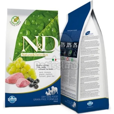 N&D Prime Grain Free Dog Adult Lamb & Blueberry 12 kg