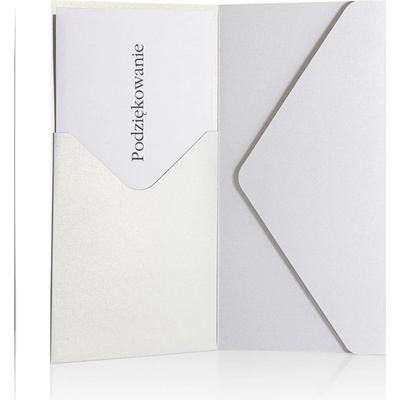 Galeria Papieru Ozdobné obálky Pearl - DL, s kapsou, 220 g/m2, bílé, 5 ks
