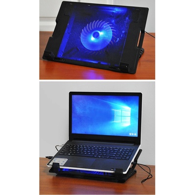 CoolerPad 2287 LED chladiaca podložka pod notebook 37x26,5cm, 17 palcov, čierna