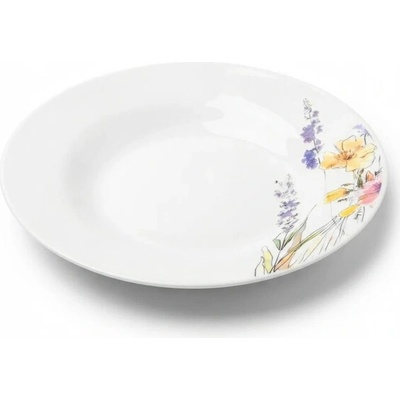 Hluboký porcelánový talíř Tulya 23 cm luční kvítí