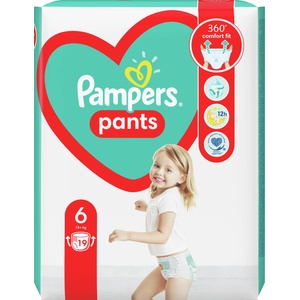 Pampers Бебешки пелени гащи Pampers 6 XL, 19 броя (1007000190) - baby