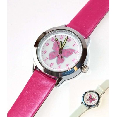 Fashion Jewerly ručičky svítí ve tmě Růžový motýl Love Butterfly 2507