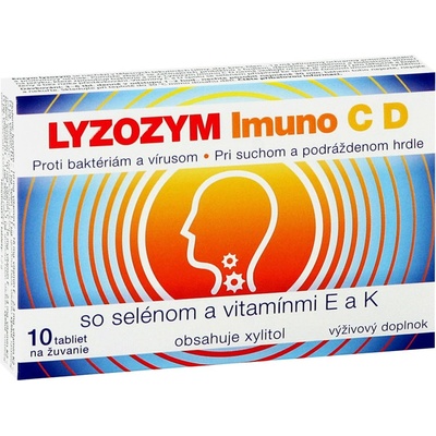 Lyzozym Imuno C D so selénom a Vitamínmi E a K 10 tabliet na žuvanie