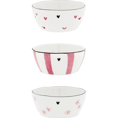 Bastion Collections SET 3x MINI MISKA PRINT rose 3 x 6,8 x 9,5 x 3 cm LI-BOWL-SAUCE-029-RO