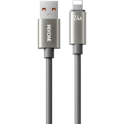 Wekome WDC-63i opletený nabíjecí a datový USB-A na Lightning 1,2m šedý