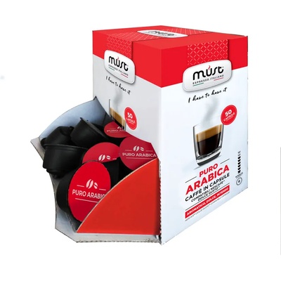 50 бр. кафе капсули Puro Arabica MUST съвместими с кафемашини Dolce Gusto