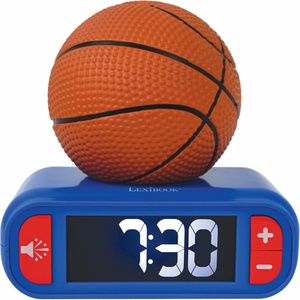 Lexibook Lexibook, Basketball, Basketball Night Light Alarm Clock, Sounds and Melodies, LCD Screen with Backlight, Illuminated, Snooze, Blue/Orange, RL800BA (RL800BA)