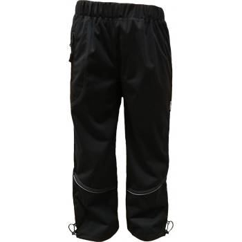 Santi chlapecké zateplené softshellové kalhoty černé