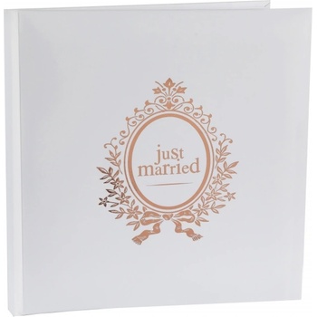 Santex Книга за гости Just married, розово-златна