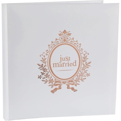 Santex Книга за гости Just married, розово-златна