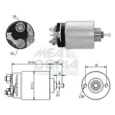 Elektromagnetický spínač, startér MEAT & DORIA 46104
