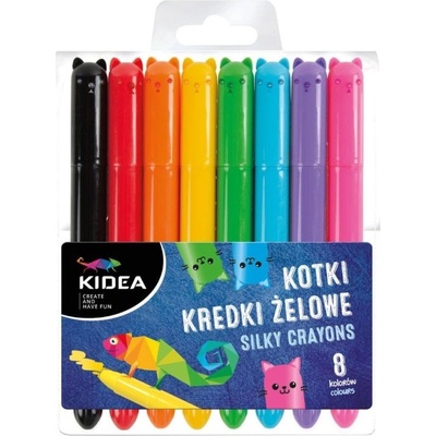 Kidea Cat gelové pastelky vysunovací 8 barev